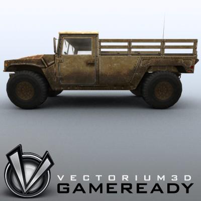 3D Model of Low poly model of HUMVEE with one 1024x1024 diffusion/opacity TGA texture - 3D Render 3